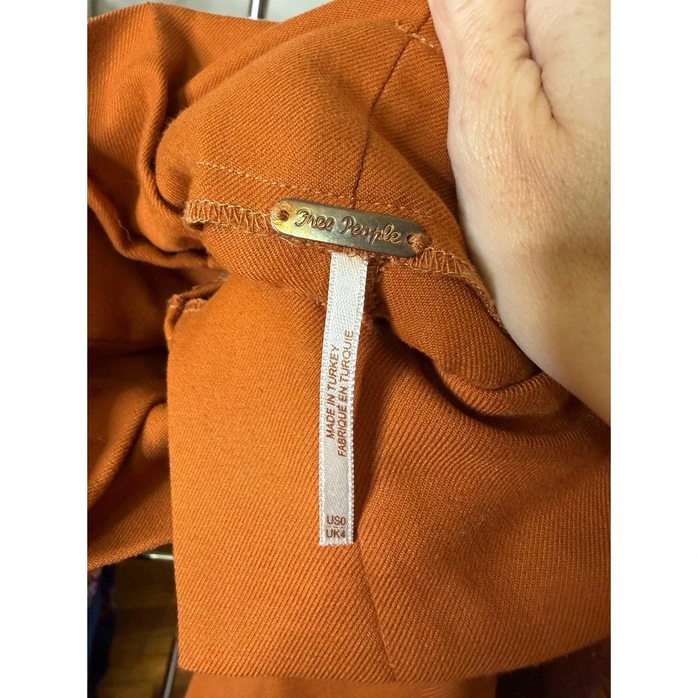 Free People High Waisted Paper Bag Wide Leg Pants